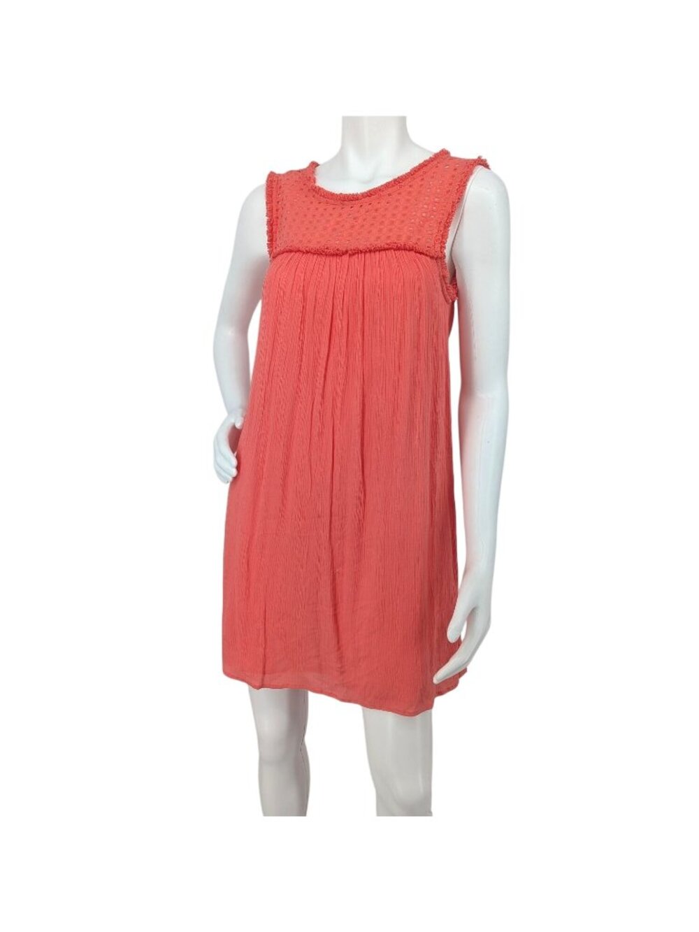 Tommy‎ Bahama Sleeveless Guaze Shift Dress Vacation Tassel Fringe Eyelet Small